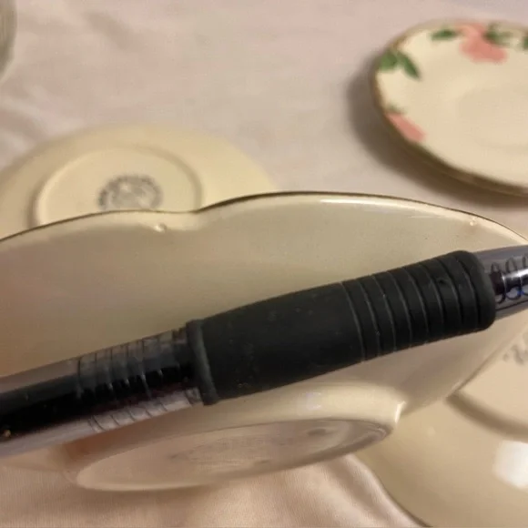 Vintage Franciscan Desert Rose 5 plate LOT teacup saucer plates pink floral MCM - Picture 9 of 16